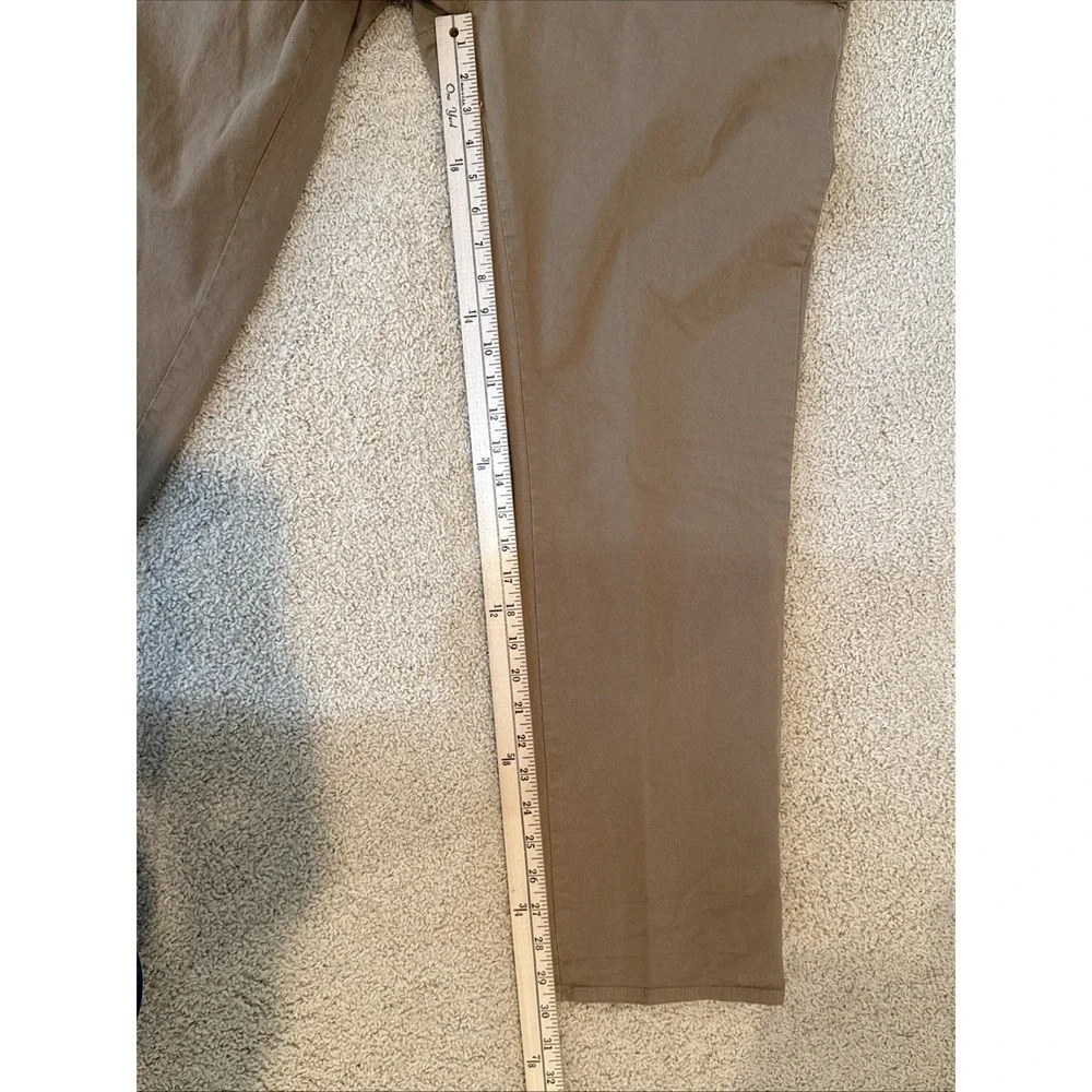 Men's Jimmy Taverniti Flat Front Chino Pants - Cotton Blend Lt Brown‎ Size 40x30